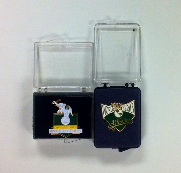 1989 & 1990 Oakland As World Series Press Pins