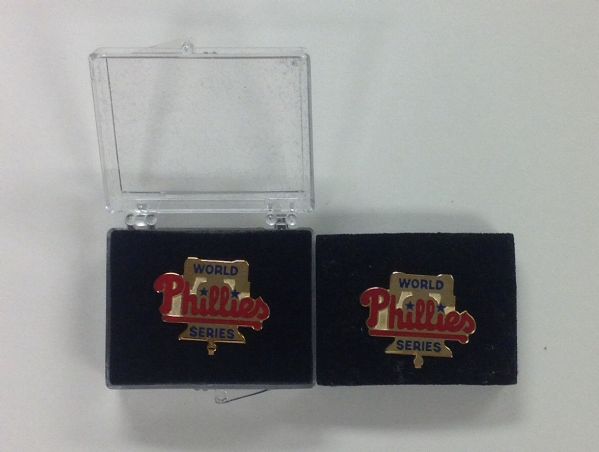 2- 1993 Philadelphia Phillies World Series Press Pins