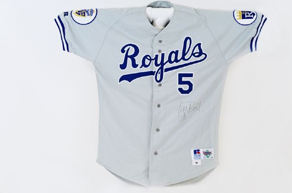 1993 Kansas City Royals George Brett Game Used Autographed Jersey