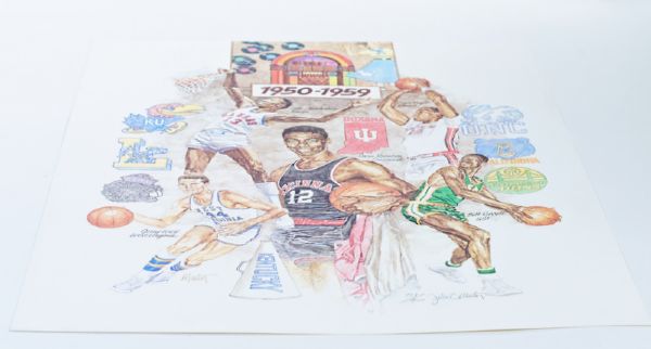 College Basketball Decades Original Signed Print
