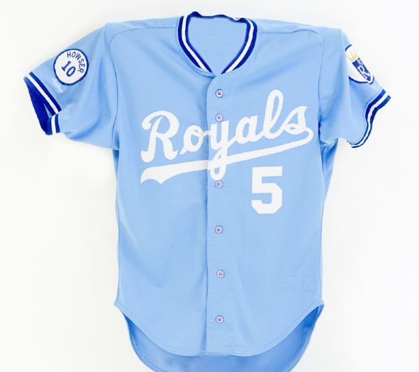 1987 George Brett Game-Used Autographed Jersey (Howser Patch)