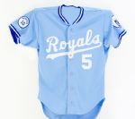 1987 George Brett Game-Used Autographed Jersey (Howser Patch)