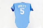 1987 George Brett Game-Used Autographed Jersey (Howser Patch)