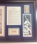 Babe Ruth & Mrs. Babe Ruth Autographed Framed Display