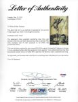 Jim Thorpe Autographed Display W/Hand Made Jim Thorpe Frame 
