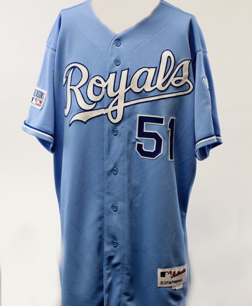 2014 Jason Vargas Game Used Post-Season Jersey