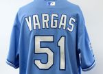 2014 Jason Vargas Game Used Post-Season Jersey