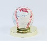 1980 Kansas City Royals Team Signed Baseball (27 Sigs)