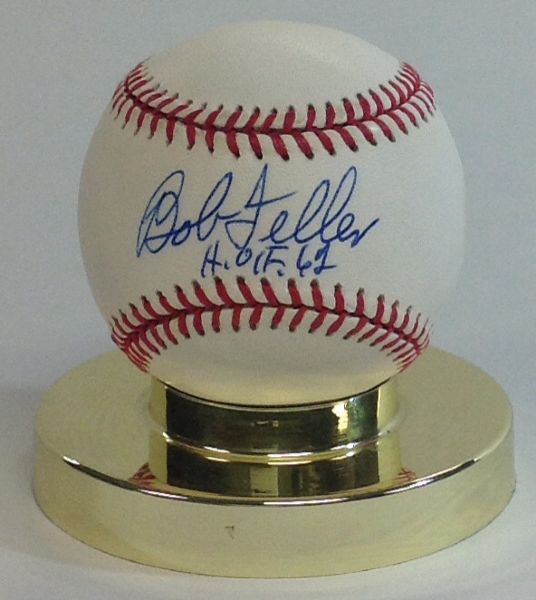 Bob Feller Single Signed Baseball