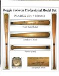 1968-70 Reggie Jackson Game Used Autographed Bat PSA 8