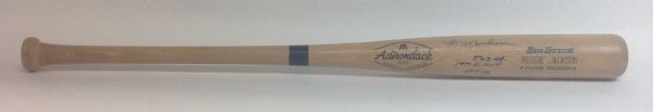 1968-70 Reggie Jackson Game Used Autographed Bat PSA 8