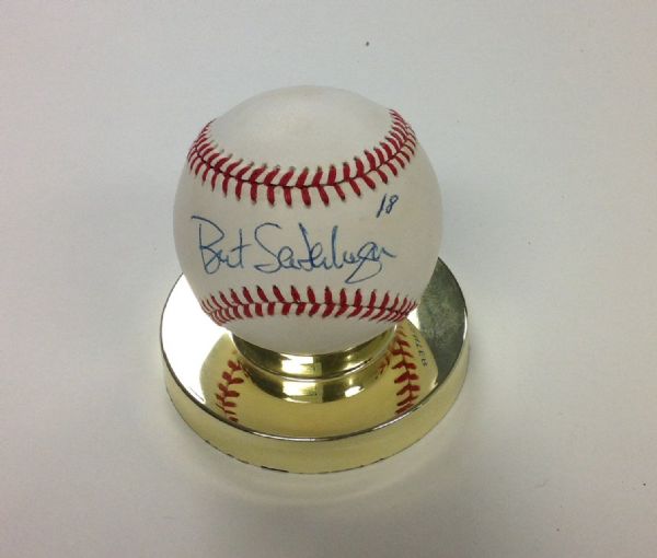 Bret Saberhagen Single Signed Baseball