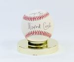 Howard Cosell, Catfish Hunter, & Yogi Berra Signed Baseball