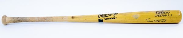 1991 Terry Steinbach Game Used Autographed Bat