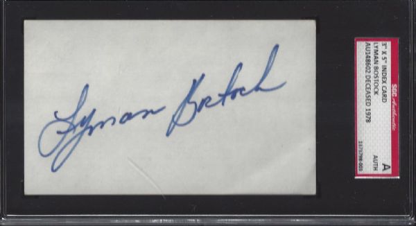 Lyman Bostock Signed 3x5