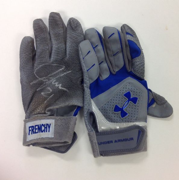 Jeff Francoeur Game Used Autographed Batting Gloves