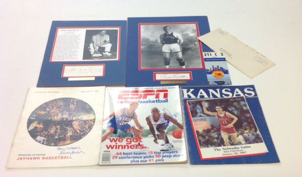 Kansas Basketball Lot ( Autographs, Final 4 ticket, Dick Harp letter etc.)
