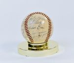 1955 Cleveland Indians Team Signed Baseball (24 Sigs)