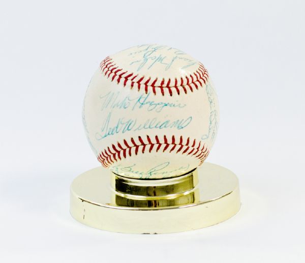 1958 Boston Red Sox Team Signed Baseball (24 Sigs)