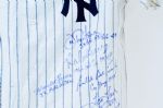 New York Yankees Multi-Signed Mickey Mantle Cooperstown Collection Jersey