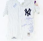 New York Yankees Multi-Signed Mickey Mantle Cooperstown Collection Jersey