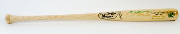 Reggie Jackson Autographed Kansas City As Rookie Season Commemorative Bat