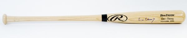 Eric Chavez Single Signed Baseball Bat