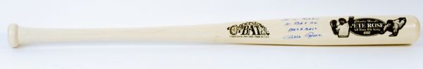 Pete Rose Autographed "Im Sorry I Bet On Baseball" Bat