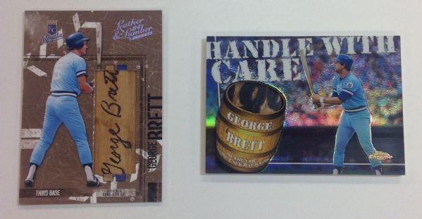 Rare George Brett 1/1 Bat Barrel & Bat Knob Cards