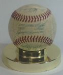 1960 Boston Red Sox Team Signed Baseball (28 Sigs)