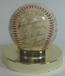 1955 Kansas City A's Team Signed Baseball (25 Sigs)- 1st Year!!