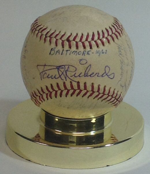 1961 Baltimore Orioles Team Signed Baseball (26 Sigs)