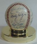 1960 Kansas City A's Team Signed Baseball (28 Sigs)