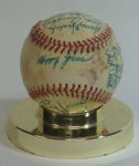 1955 Sacramento Solons Team Signed Baseball (20 Sigs)