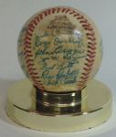 1955 Sacramento Solons Team Signed Baseball (20 Sigs)