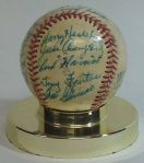 1955 Sacramento Solons Team Signed Baseball (20 Sigs)