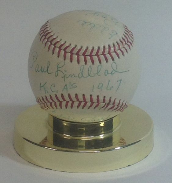 Paul & Eddie Lindblad Signed Baseball