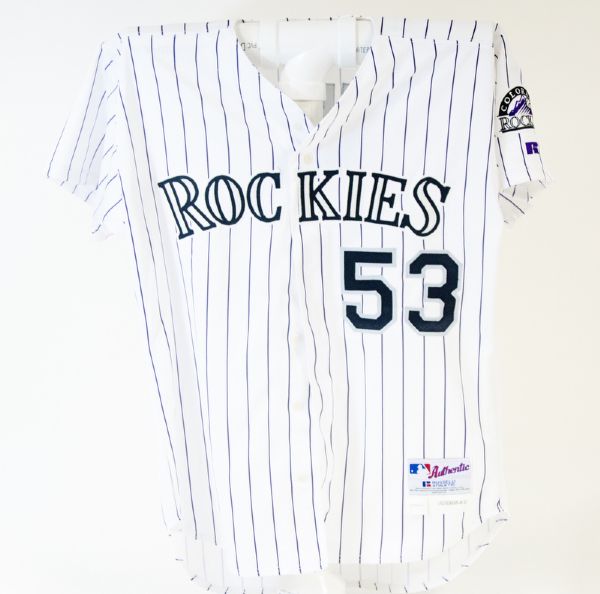 Rene Lachemann Colorado Rockies Game Worn Jersey
