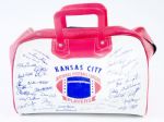 Vintage Kansas City Pro Football Bag With Facsimile Signatures