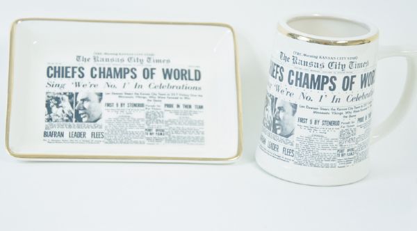 Vintage Kansas City Chiefs Super Bowl Champs Cup & Saucer Set