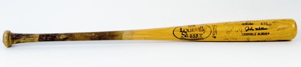 1980 Kansas City Royals Team Signed John Wathan Game-Used Bat