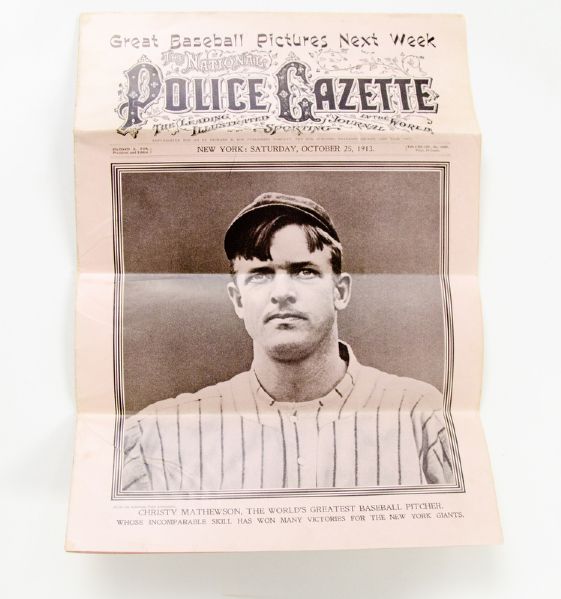 1913 Police Gazette Featuring Christy Mathewson
