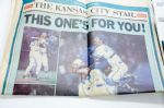 Kansas City Royals Lot (World Series Programs, Stein, Signed Newspaper, Etc.)
