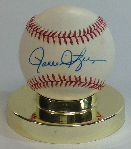 Lot of 2 single signed baseballs of Rollie Fingers & Bob Feller