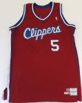 1989-90 Danny Manning Game Used L.A. Clippers Signed Jersey