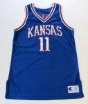 Mid-1990s Jacque Vaughn Kansas Jayhawks Game Used Signed Jersey