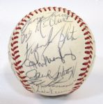 1975 Kansas City Royals Team Signed Ball