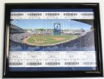 5- Framed 2011 Kansas City Royals Tickets Showing Panoramic View of Kauffman
