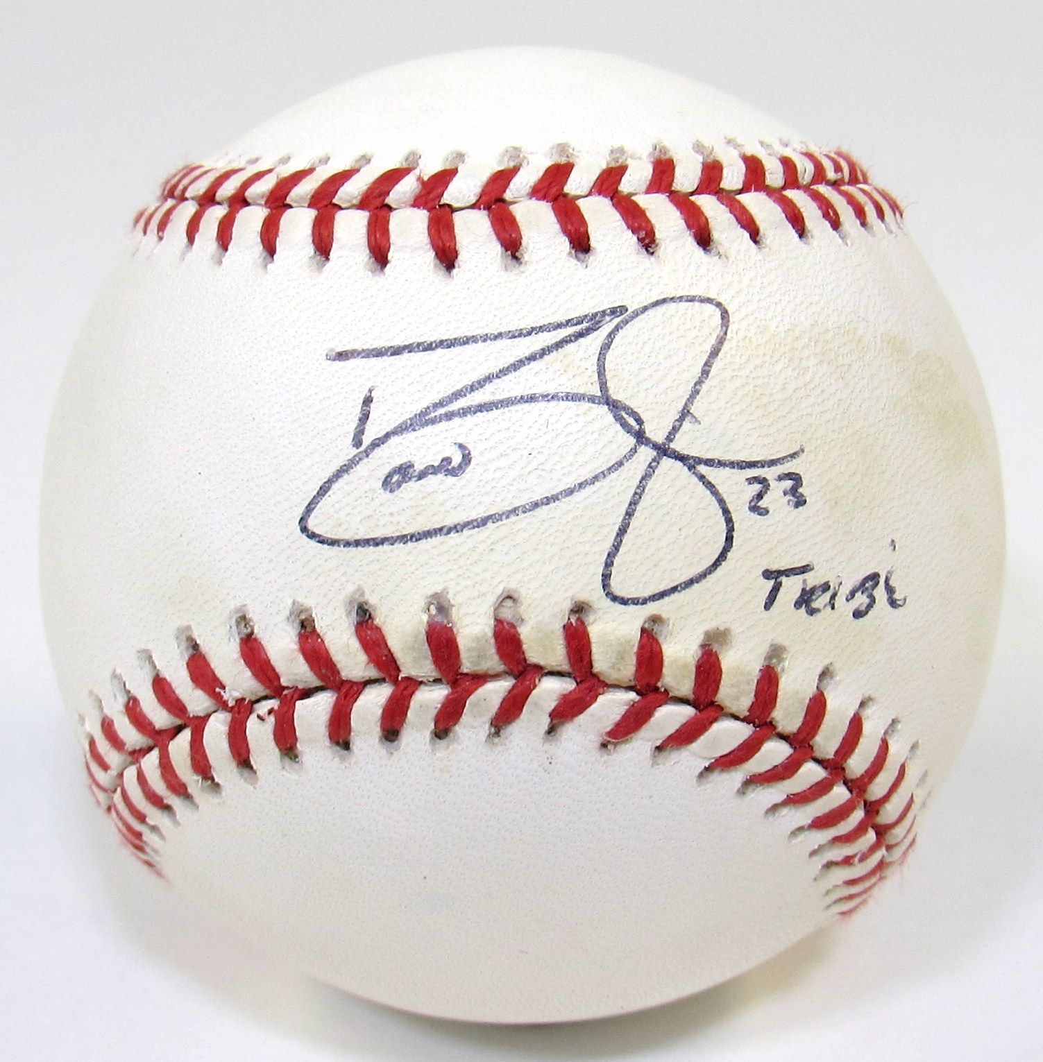 Lot detail david justice signed baseball