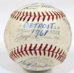 1961 Detroit Tigers Team Signed Ball